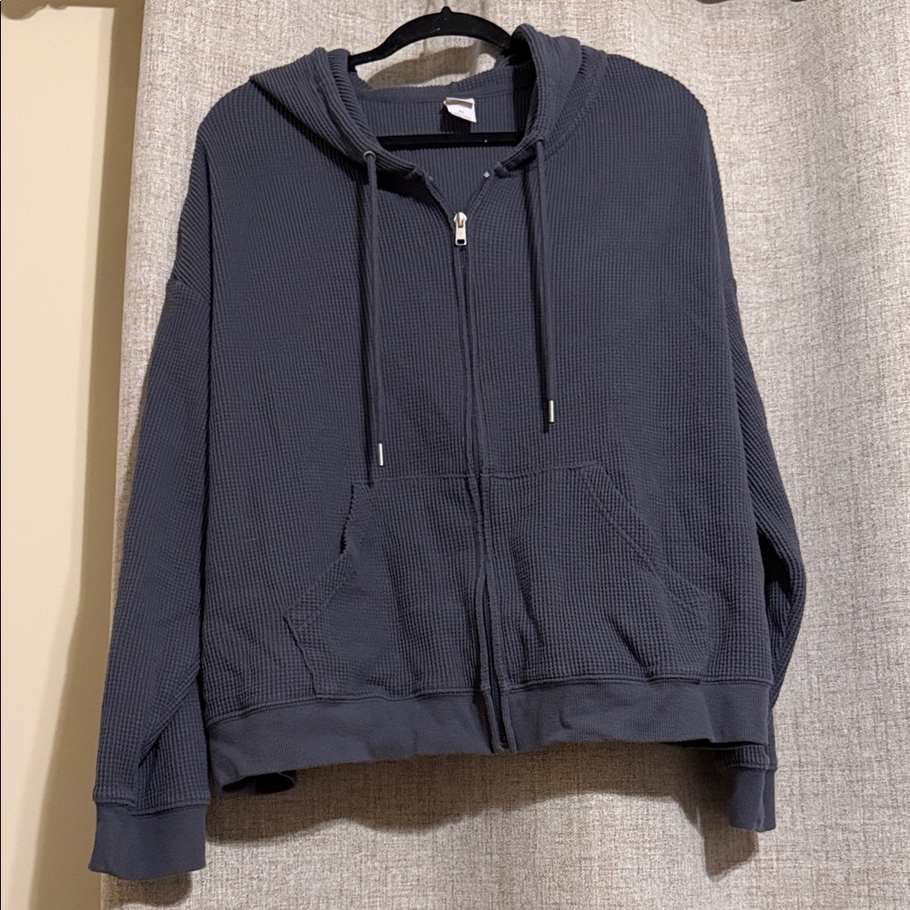 Auden Charcoal Waffle Knit Jacket 2X
